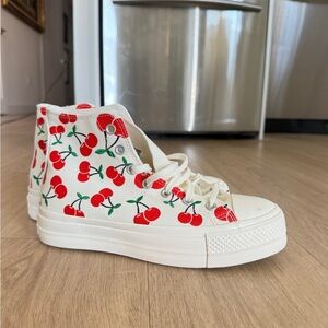 Converse: Cherry High Tops